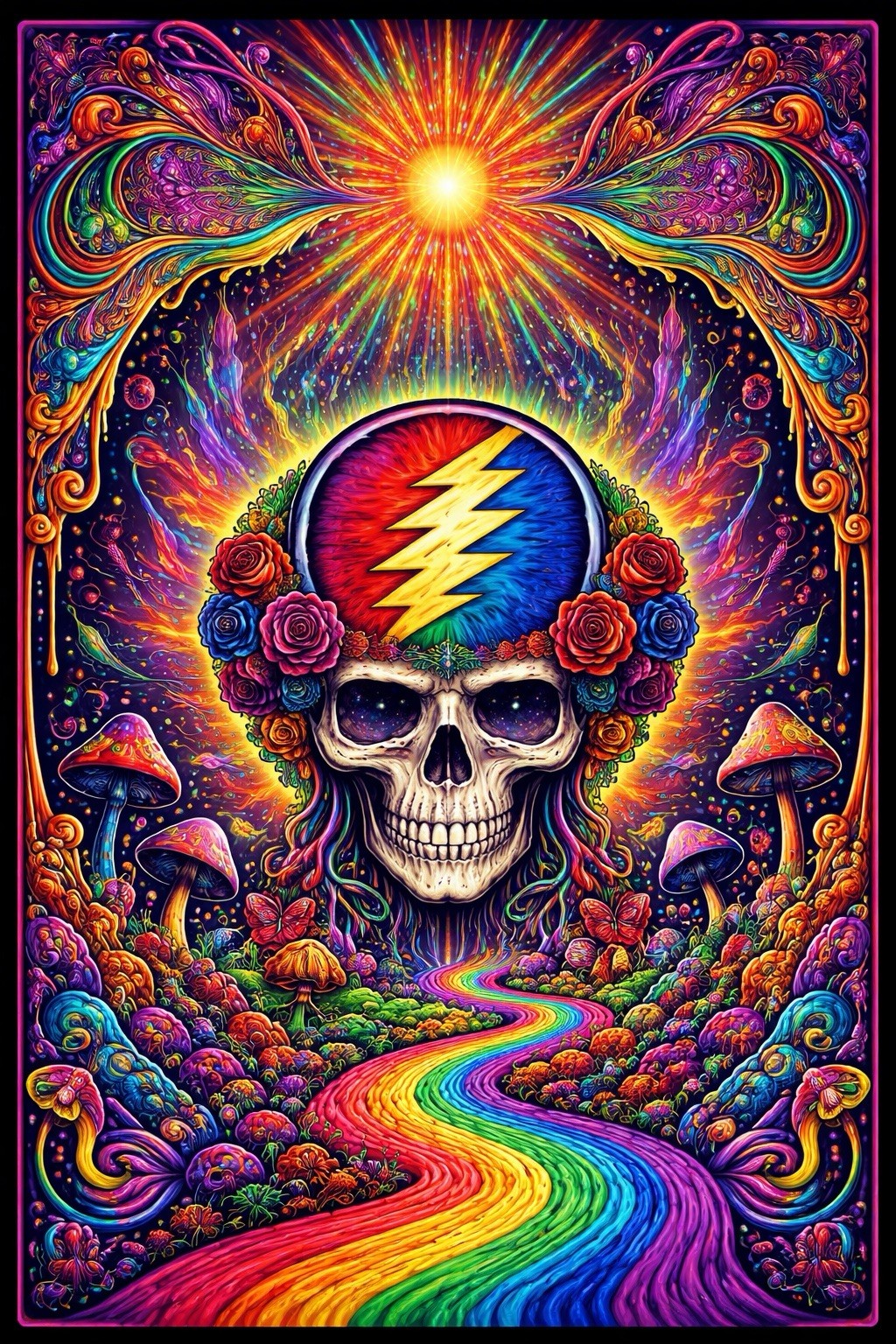 3" Sticker – Hippy Dead Head Grateful Dead Jerry Vintage Tour Dancing Bears Vibe
