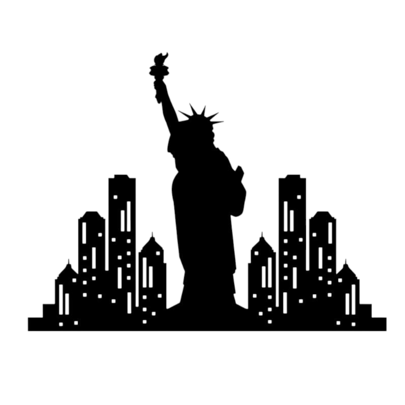 New York City Skyline Vinyl Decal Sticker -Multiple Colors & Sizes- SHIPS FREE!
