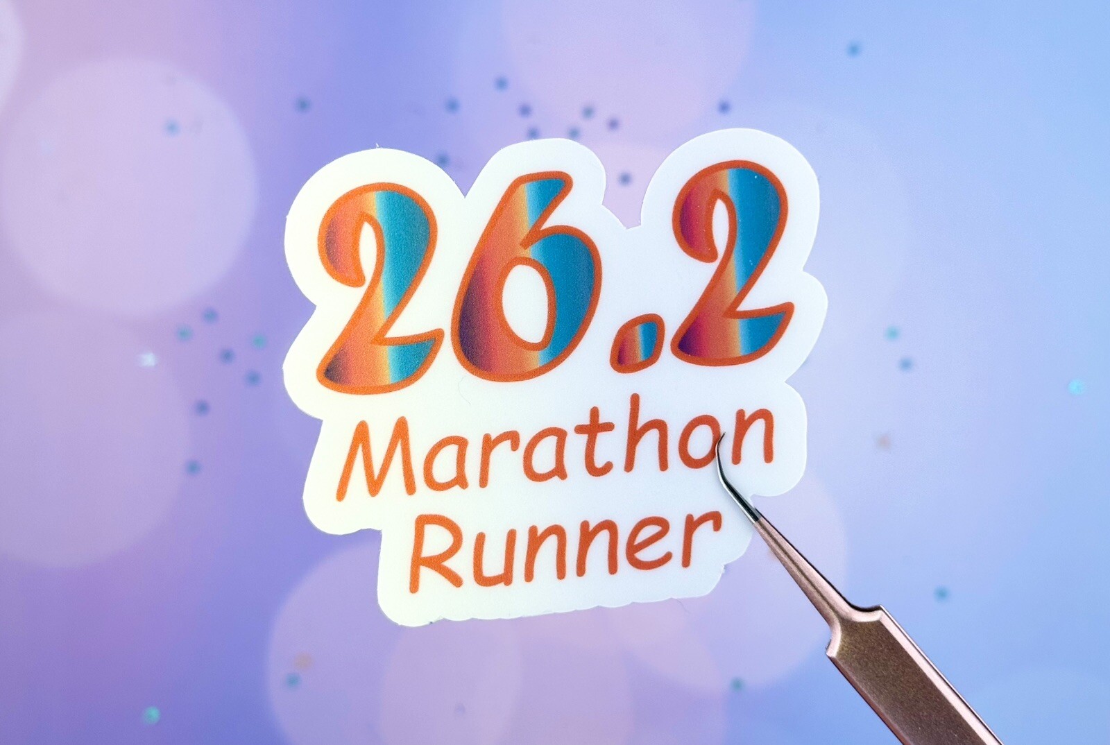 Running Marathon 26.2 Sticker Runners Sport Gift Water Bottle Laptop Vinyl Matte