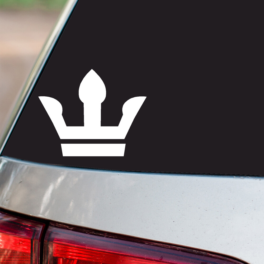 Crown Sticker Royalty Princess Queen S28 all chrome & regular vinyl colors