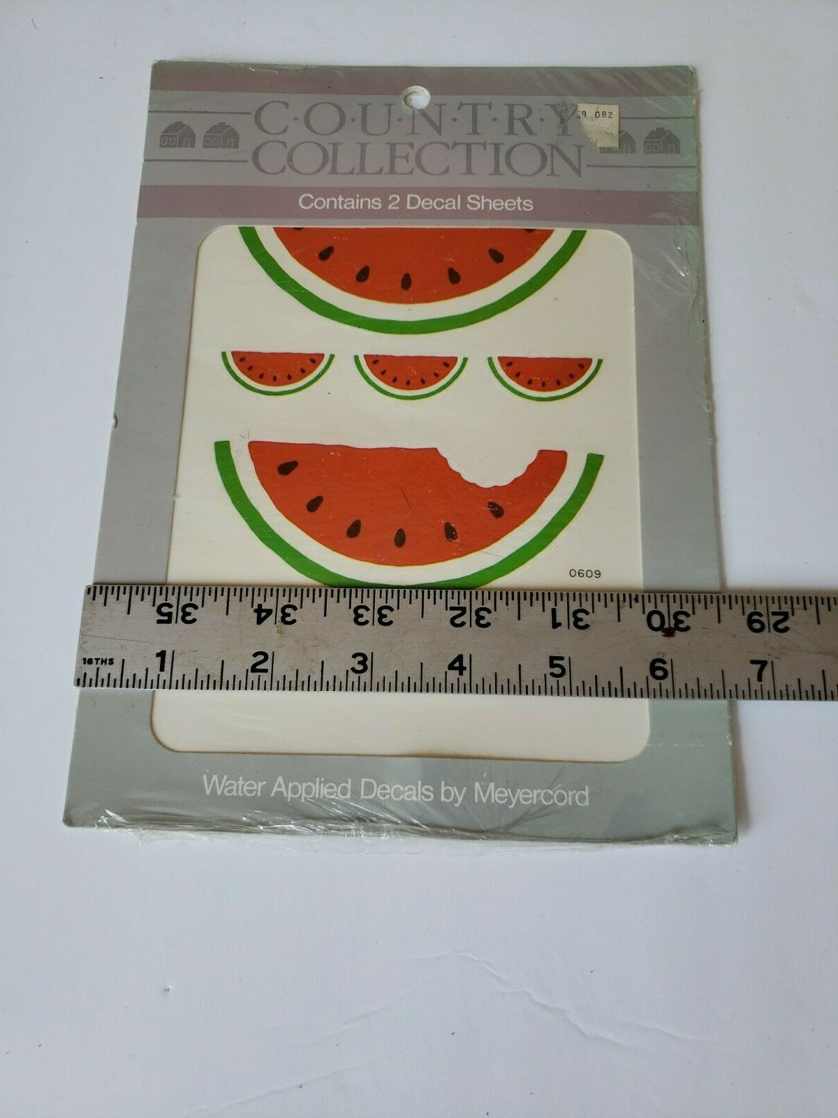 Meyercord Water Applied Art Decals Watermelons Vintage Country New NOS