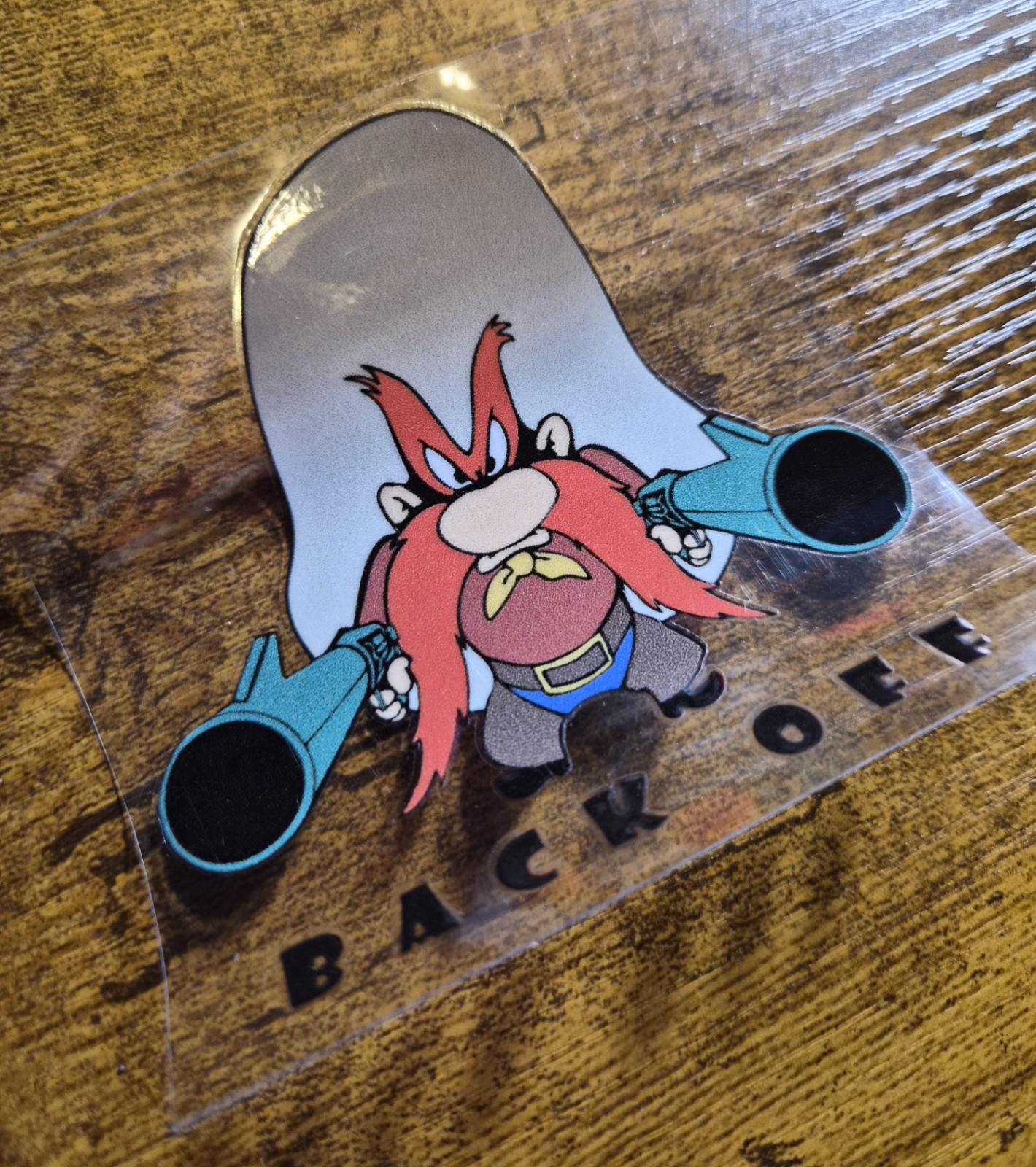 YOSEMITE SAM BACK OFF High Quality UV DTF Decal Sticker NOT VINYL