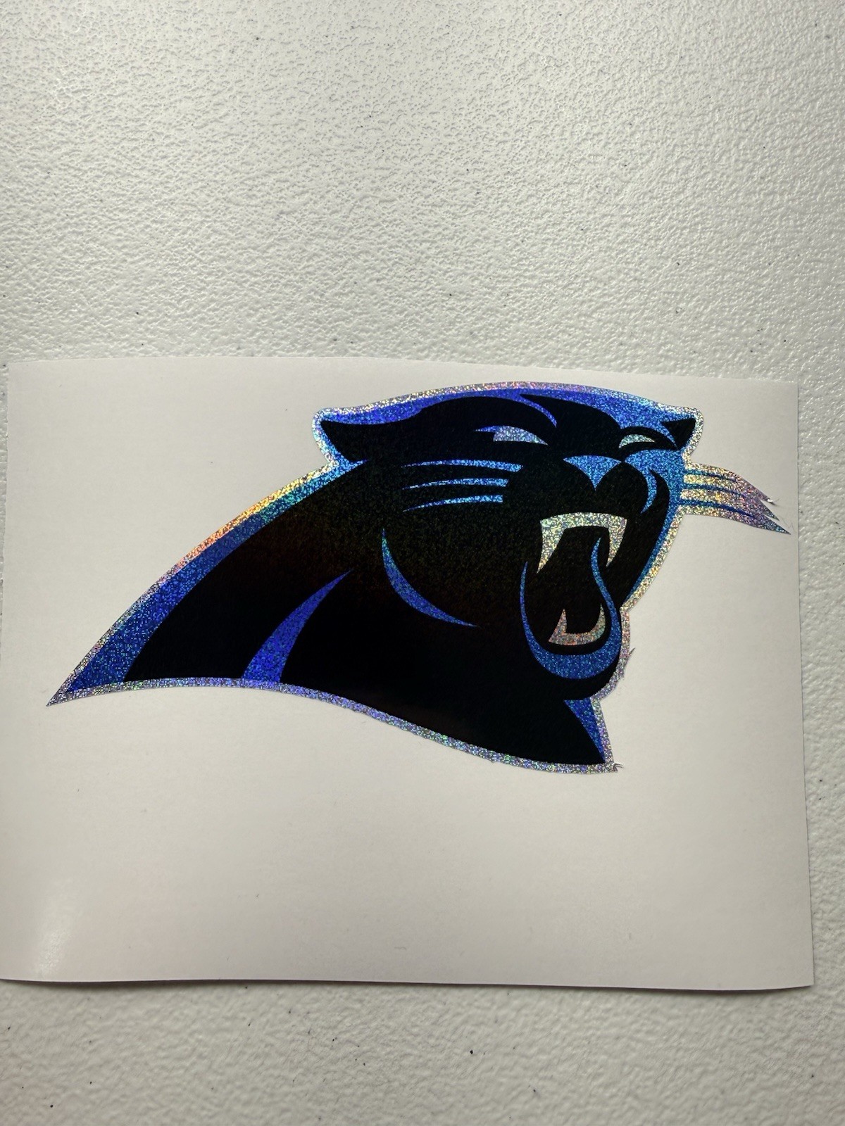 Carolina Panthers Holographic Tiny Sparkle Vinyl Decal
