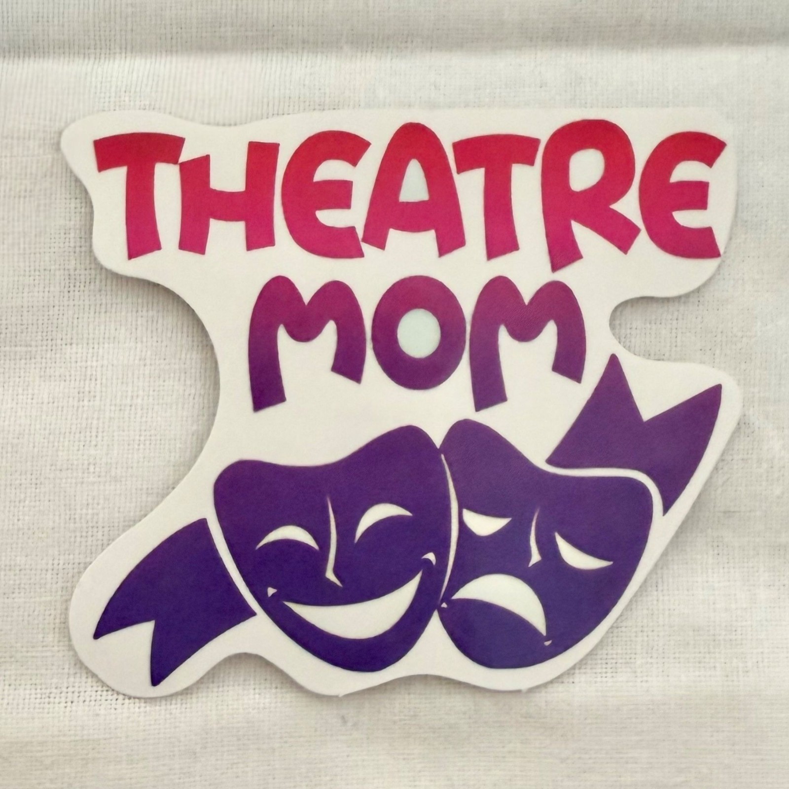 Theatre Mom Vinyl Sticker 2 inch Design no 1 in Series 1 to 9 For Craft