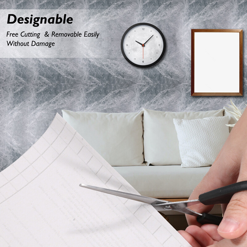 Self Adhesive Marble Wallpaper Peel & Stick Contact Paper for Kitchen Countertop