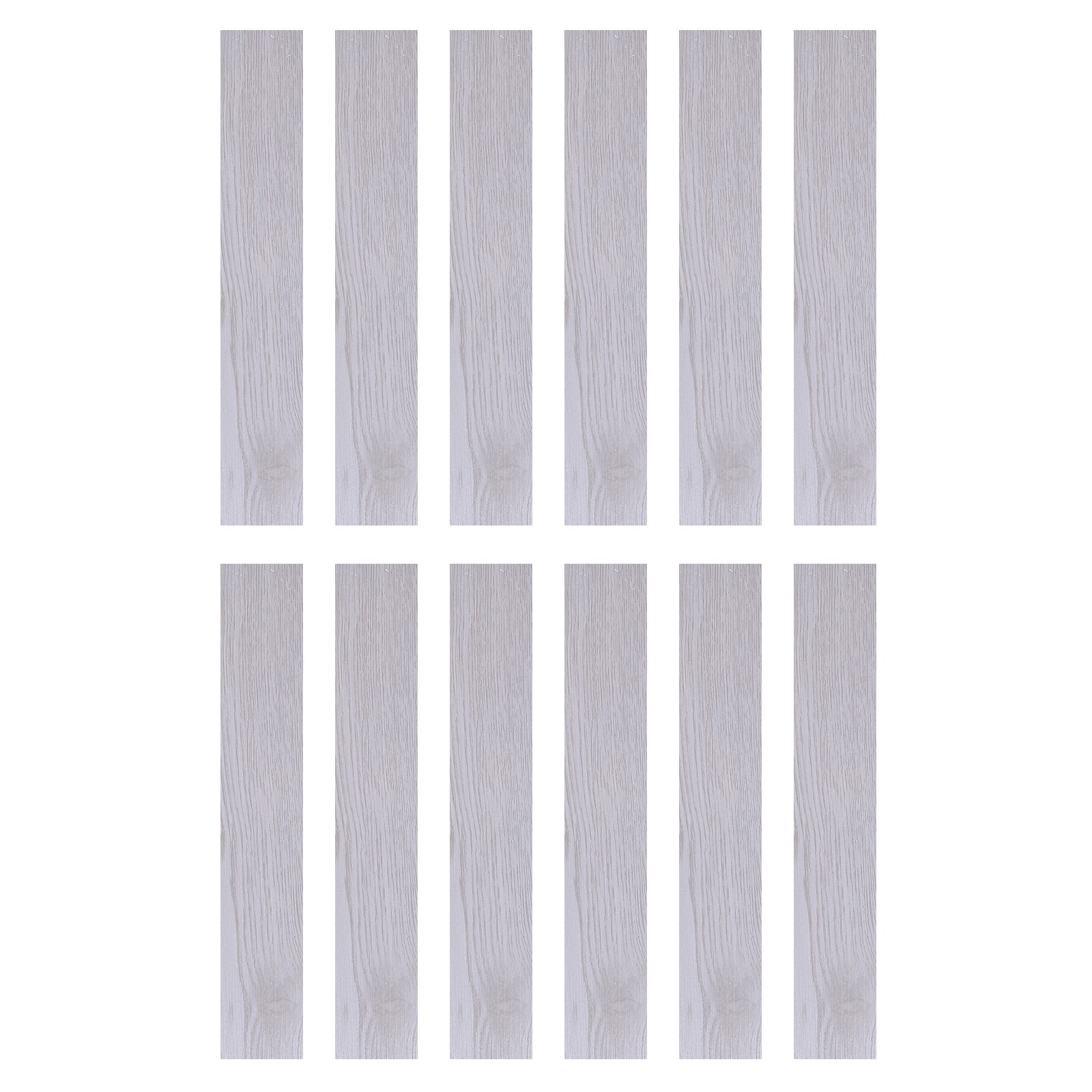 12pcs 36×6" PVC Wood Floor Adhesive Tiles, Cream White Color