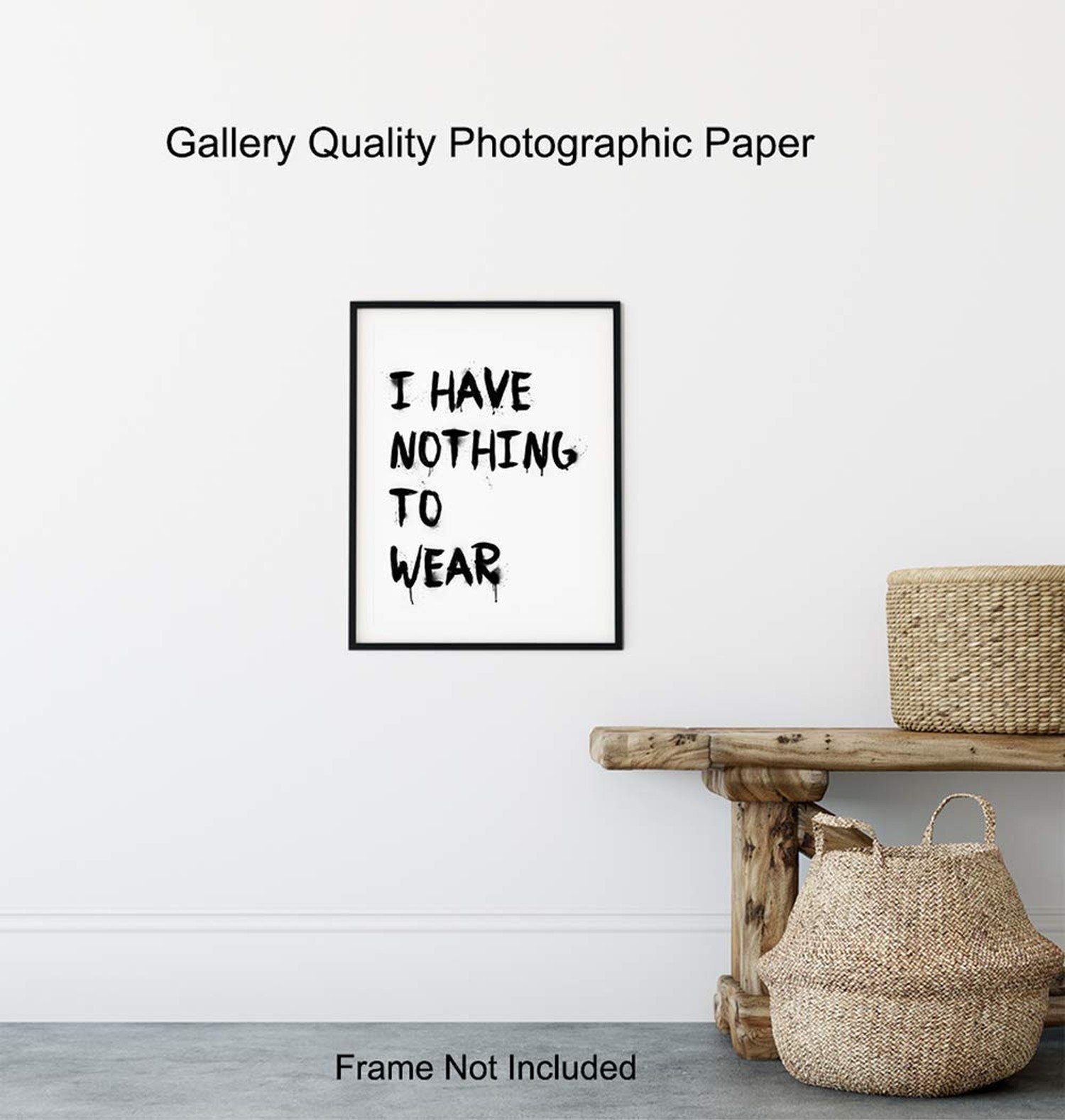 Fashion Art Print Typography – Funny Typography Wall Art Poster – Chic Modern…