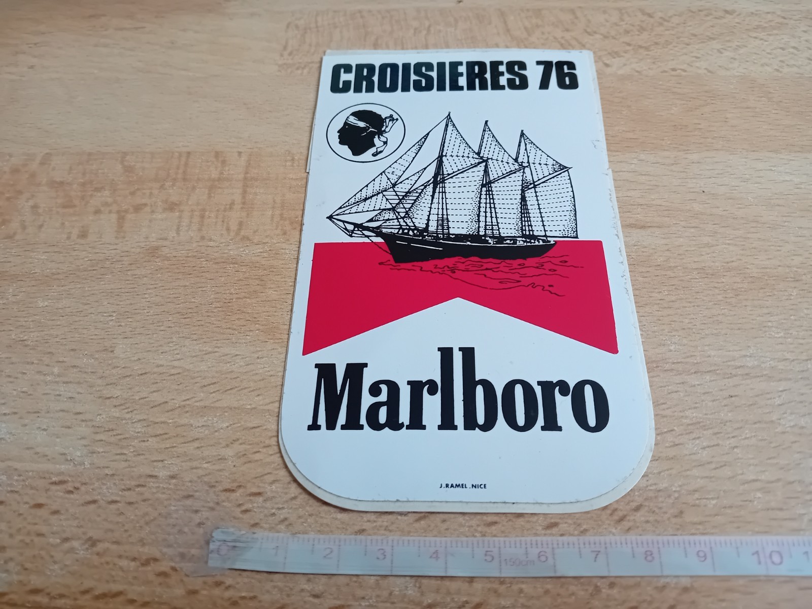 Vintage MARLBORO Sticker – Cruises 76 – Corsica