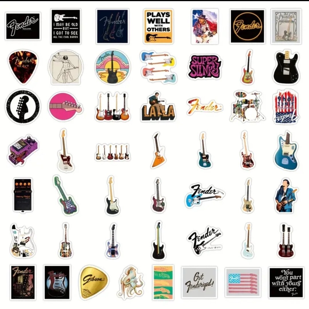 10 PCS Famous Guitar Brand Acoustic Electric Music Stickers BRAND NEW