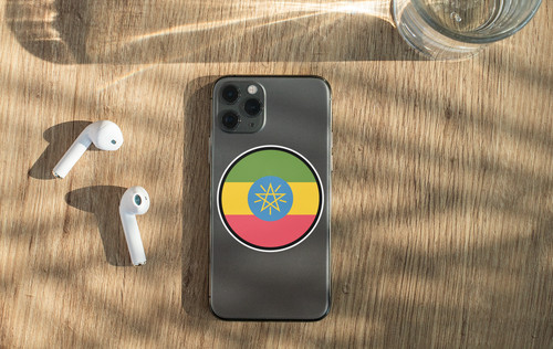 Ethiopia Flag Circle Sticker Decal