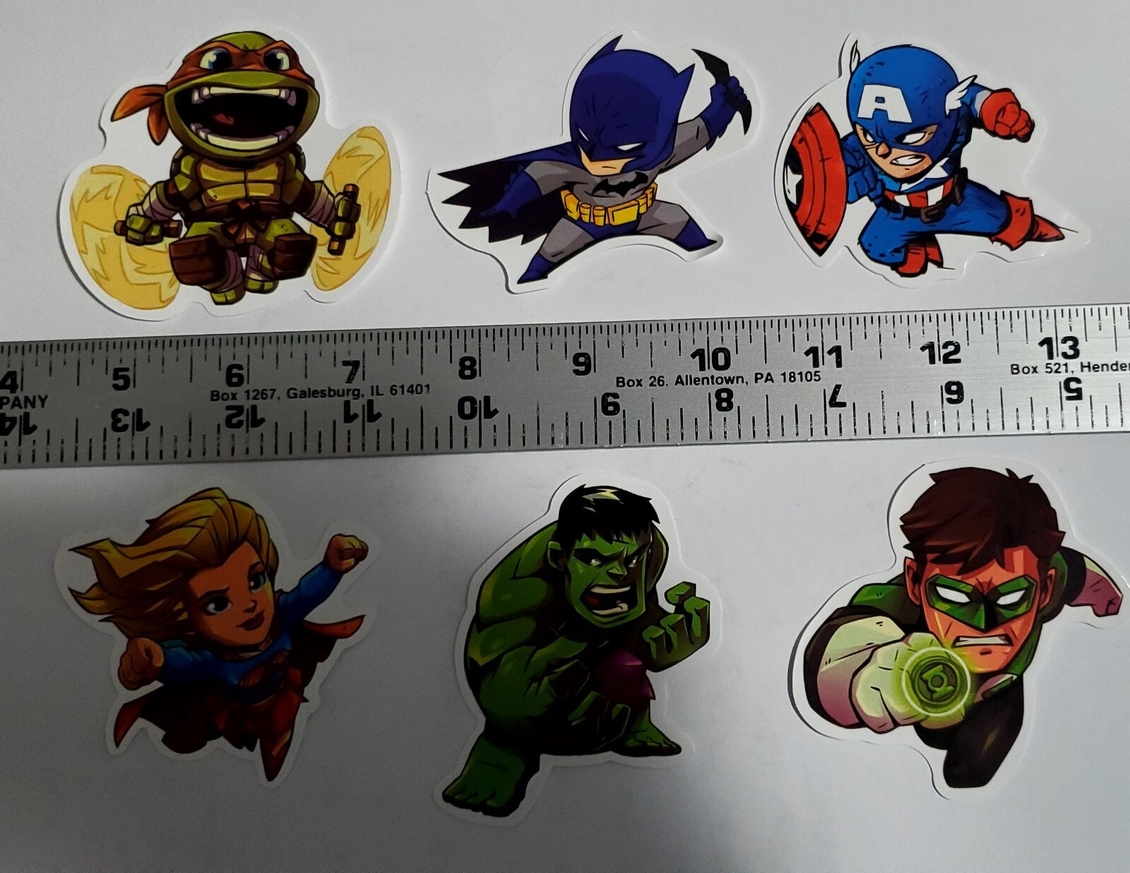 50pc Mixed Super Hero Stickers for Skateboard/Luggage/Laptop flask Glossy