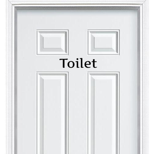 Toilet Entrance Sign Sticker for Bathroom Restroom Washroom WC Door Wall Decal