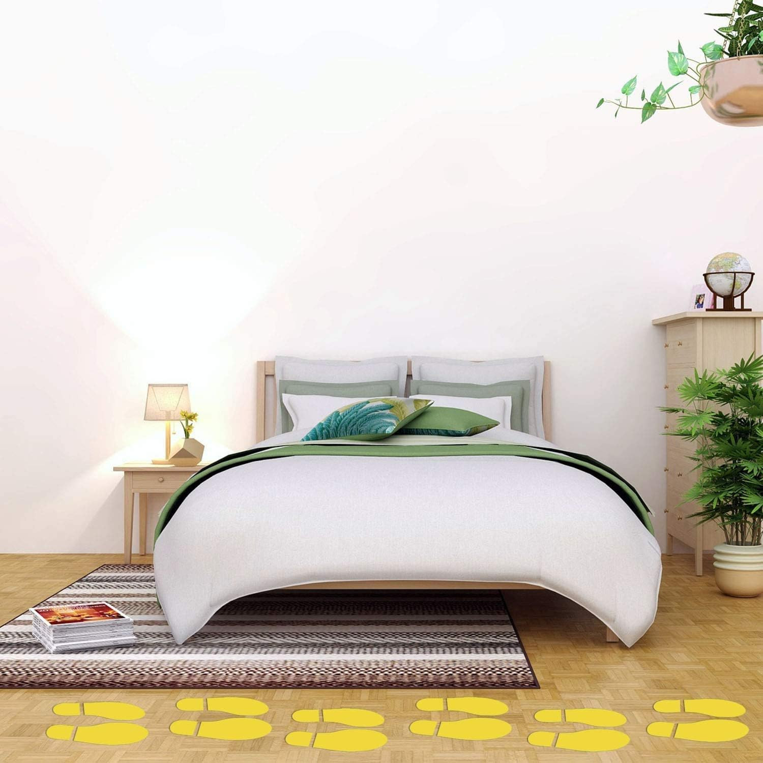 45 Pairs 90 Prints Kids Shoes Decals Footprint Stickers Decals Floor Wall Stairs
