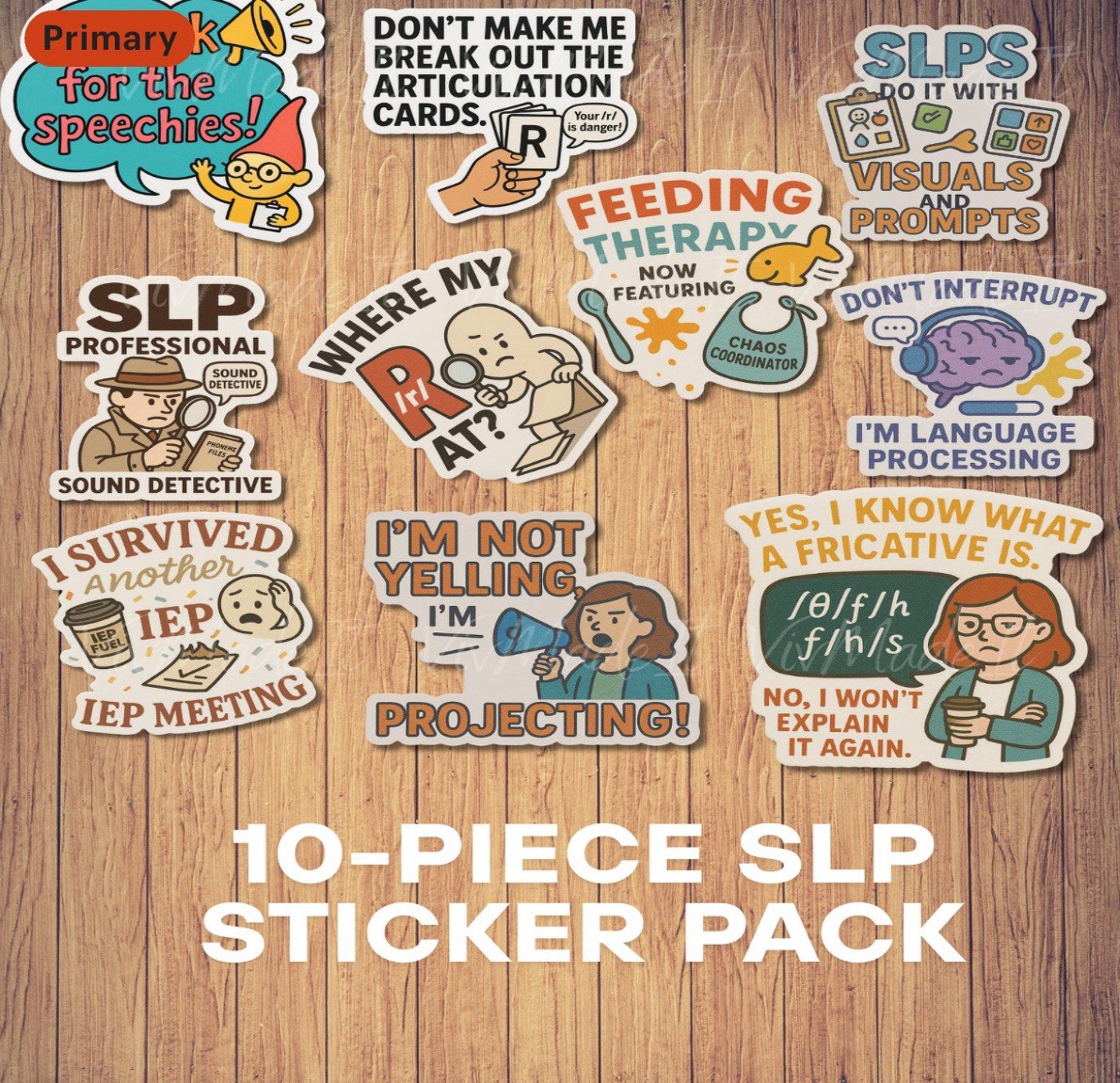 SLP sticker Set – Speech Therapy Gift – SLP Stickers