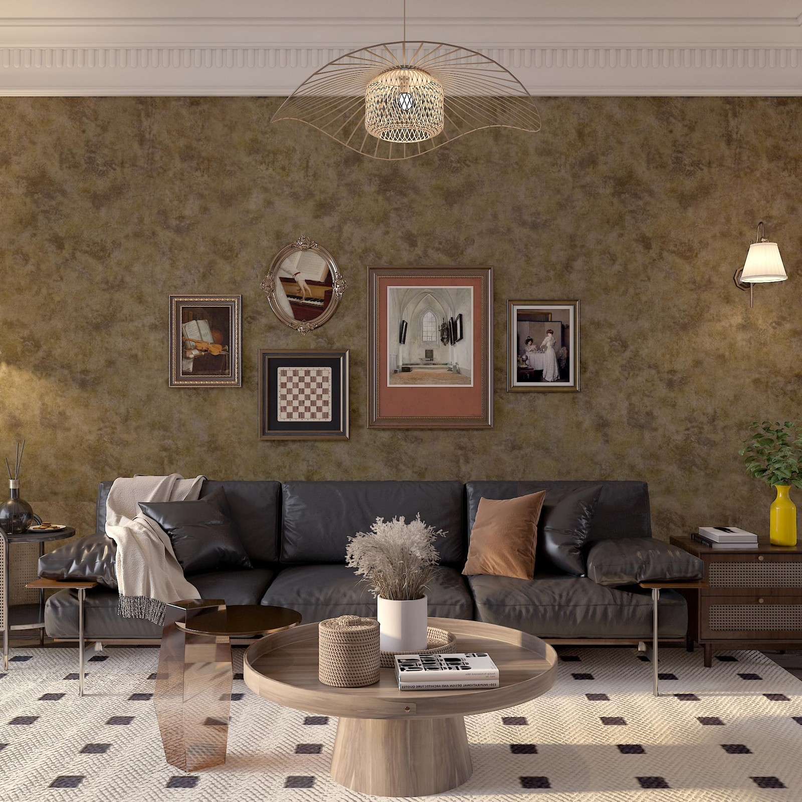 BAYYA Copper Wall Paper Peel and Stick Modern Removable Concrete Wallpaper Go…