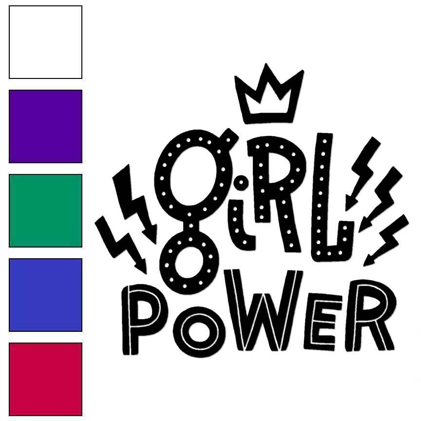 Girl Power, Vinyl Decal Sticker, Multiple Colors & Sizes #7049