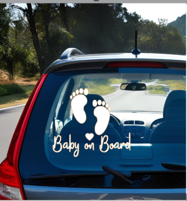Baby On Board Decal-Baby Shower Gift-Custom Car Decal-Weatherproof Decal