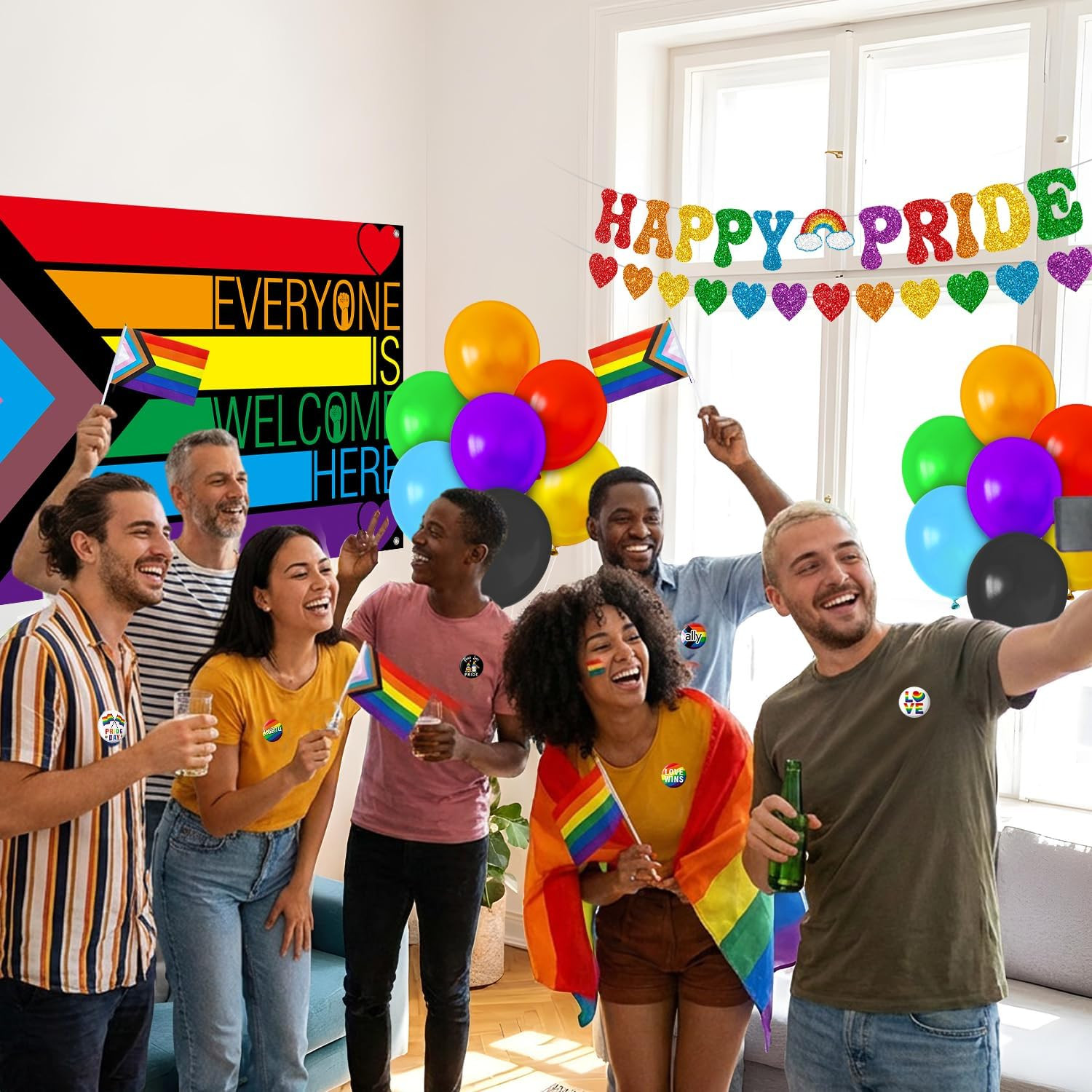Pride Decorations, Gay Pride Decorations, Include Rainbow Every One Is Welcome H