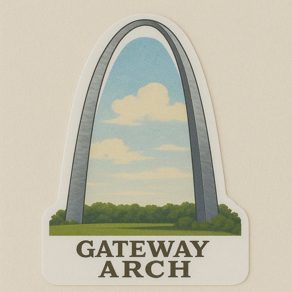 Gateway Arch St Louis Missouri 3” Tall Sticker Monument Memorial Souvenir