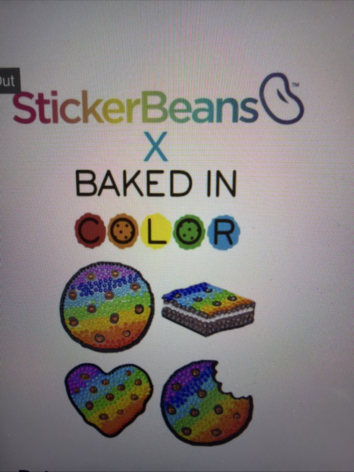 NEW StickerBeans Baked In Color Sticker Pack Set Of 4 Stickers – 2” Sticker