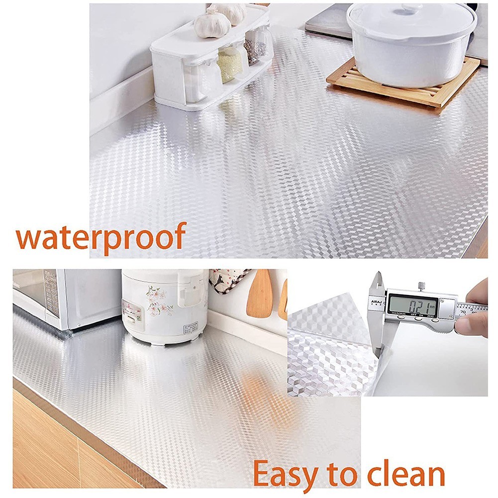 Easy to Apply Kitchen Countertop Sticker Oilproof & Waterproof 5M Length