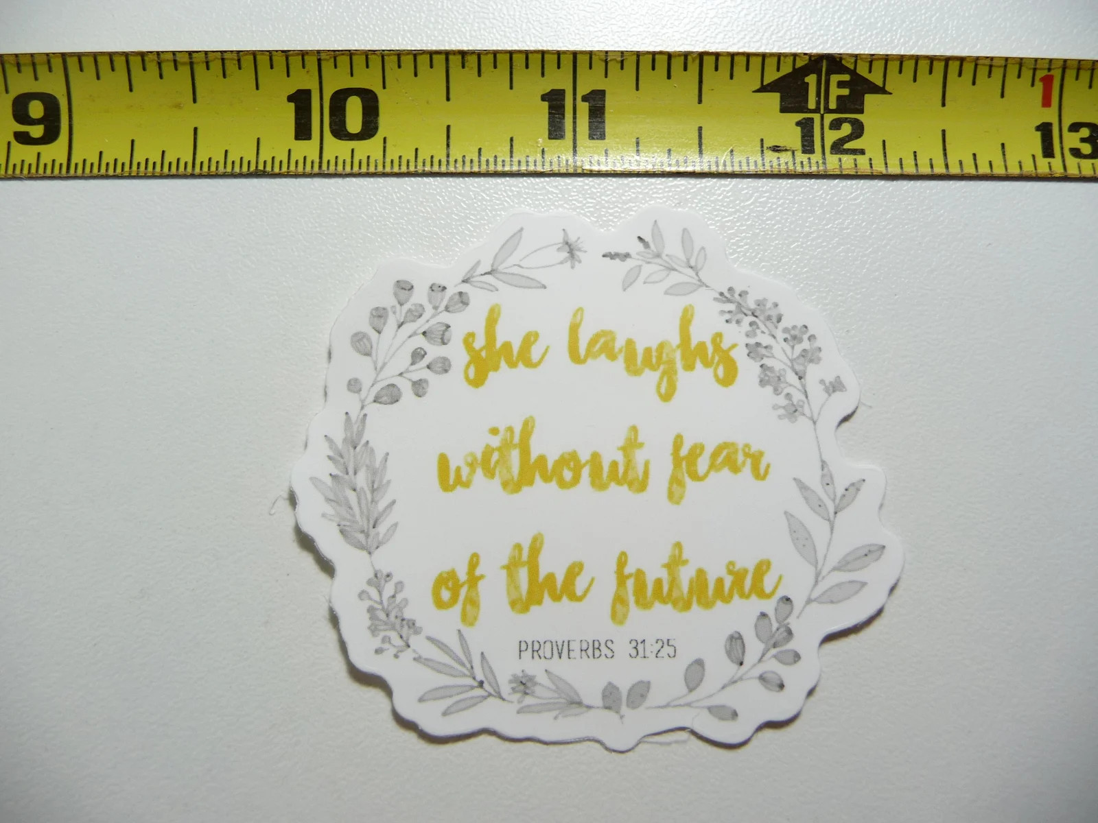 RELIGIOUS PROVERBS 31:25 SMALL STICKER DECAL CHURCH RELIGION FAITH CHRISTIAN