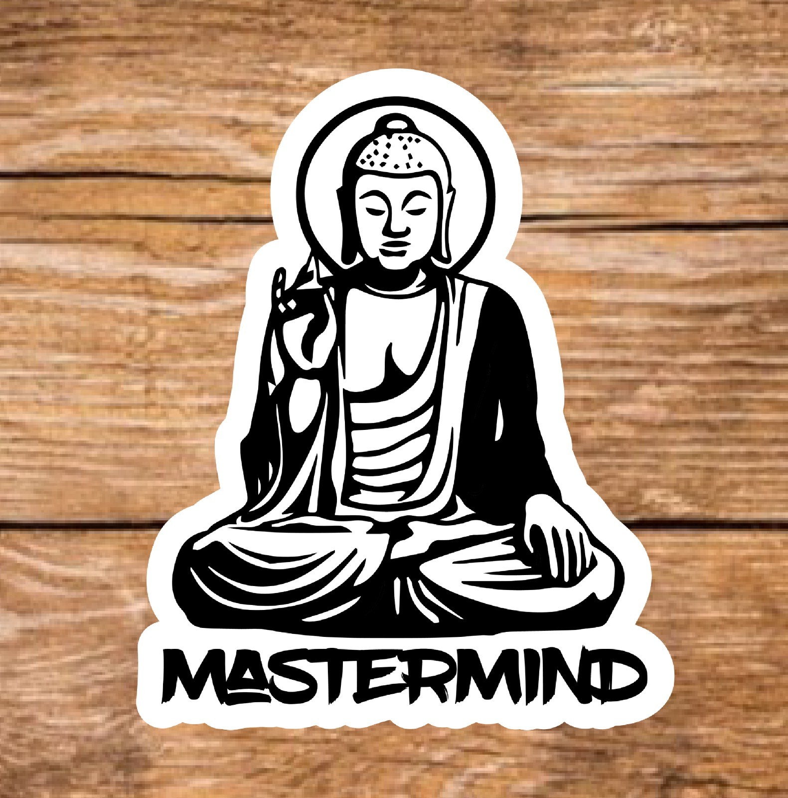 Meditation (8 Sticker Set) 3in, Waterproof, Glossy Finish Vinyl.