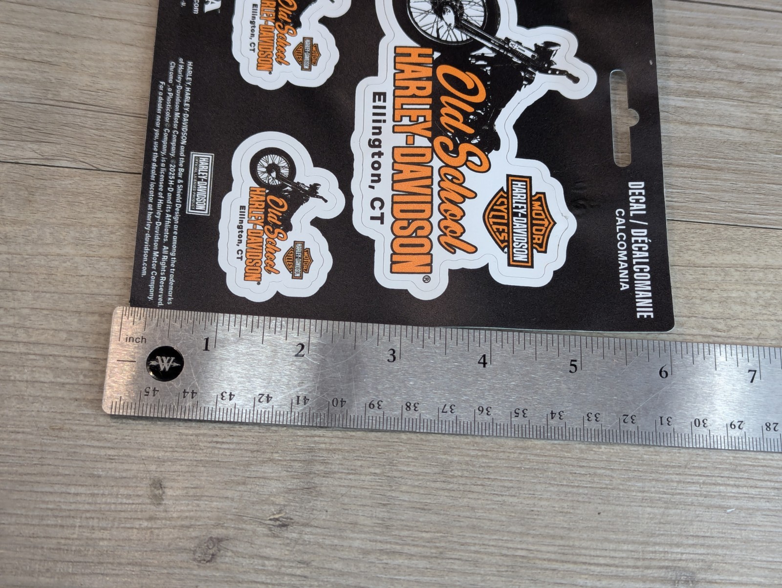 Old School Harley-Davidson Ellington CT Decal Sheet 1 LG 2 SM Chroma 2025