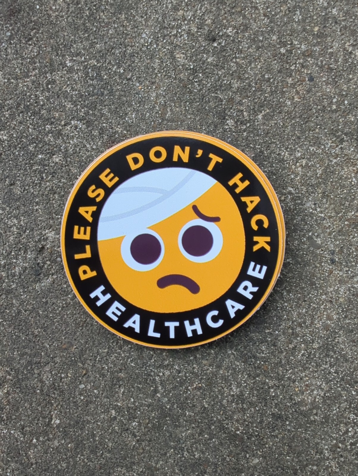 Please Don't Hack Healthcare vinyl decal stickers