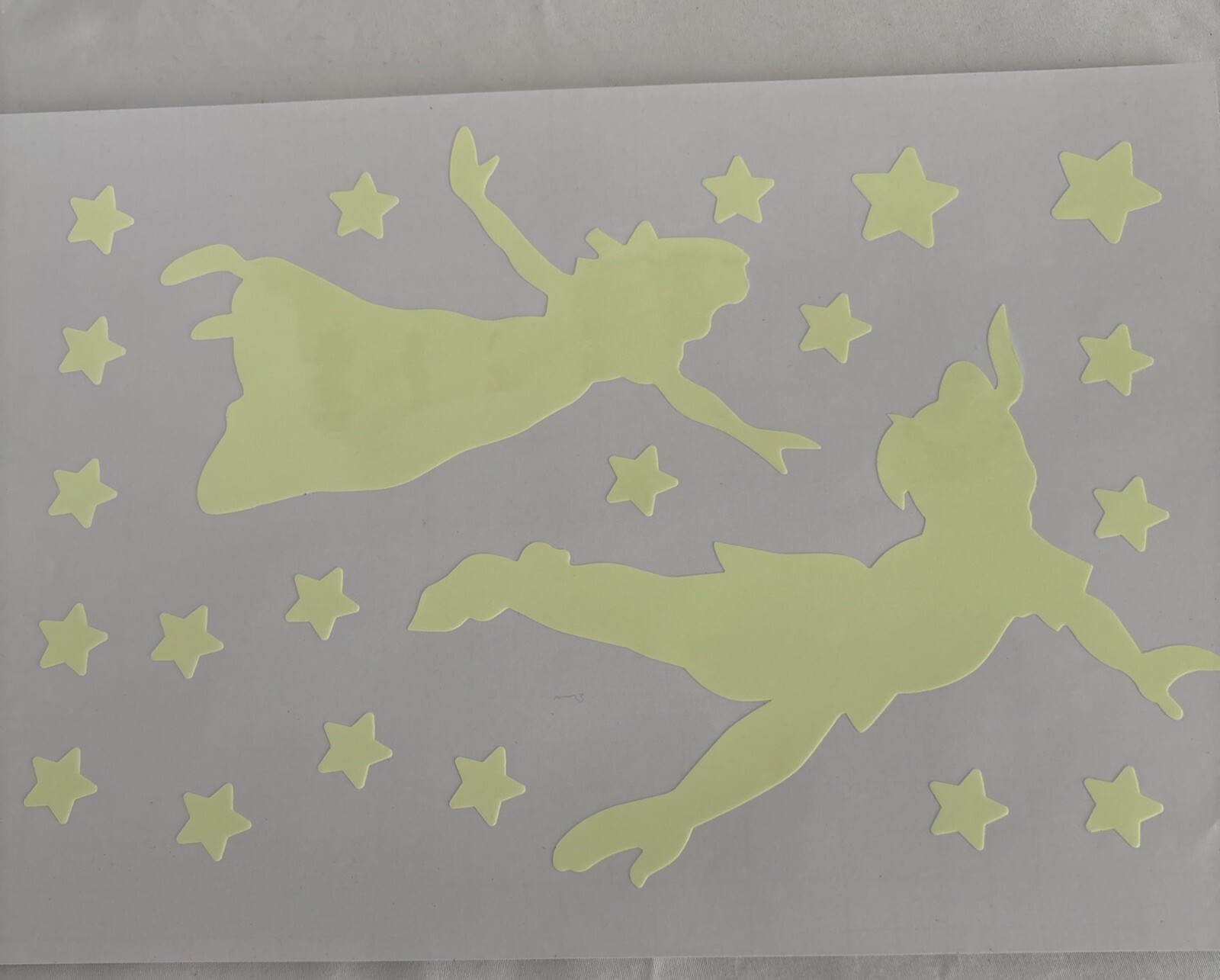 Disney Peter Pan& Friends Stickers, Glow In Dark, Wall Decal, whimsical