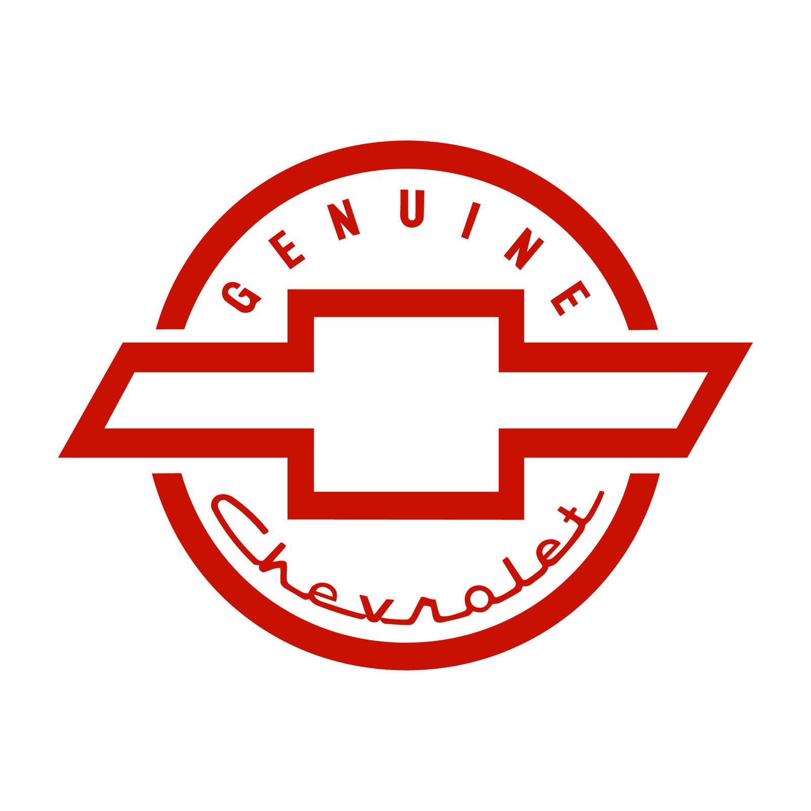 Chevy Chevrolet Genuine Circle Logo die cut decal Made in USA 6+yr