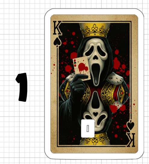 Ghostface Playing Card ATM Debit Credit Sticker Skin Halloween Ace King Horror