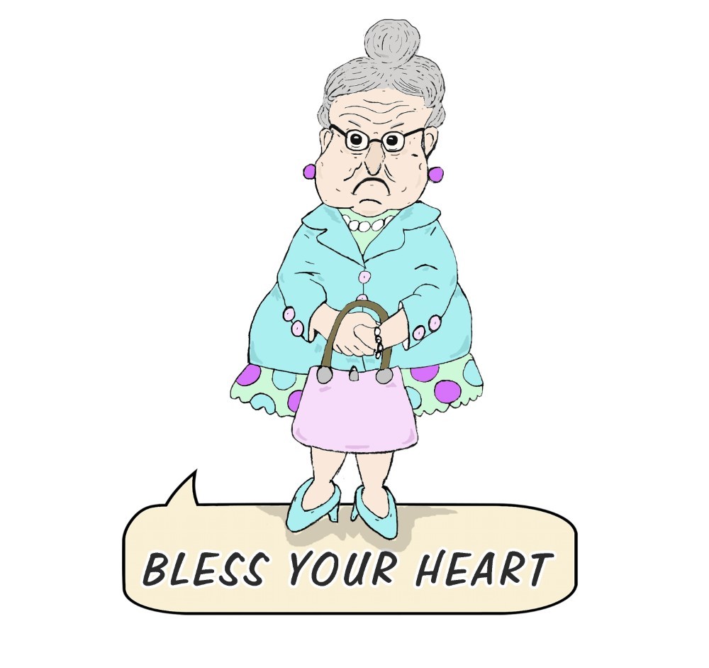 Decal Vinyl Sticker Old Lady – Bless Your Heart Made in USA