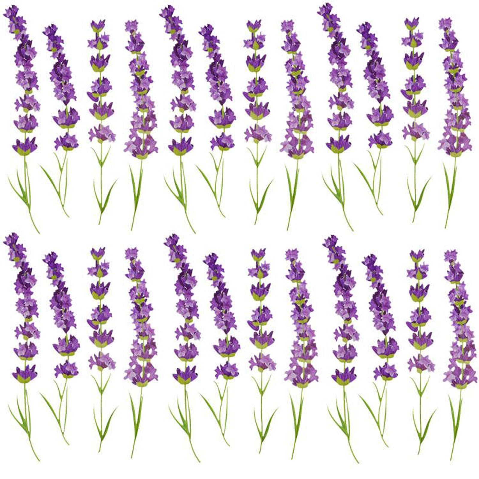 6 Sheets Lavender Flowers Wall Decals Garden Purple Floral Wall Corner Sticke…