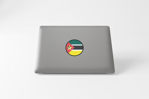 Mozambique Flag Circle Sticker Decal