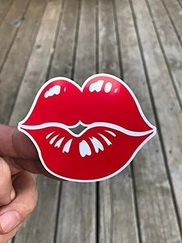 Red Lips Sticker Water Bottle Phone Vinyl Decal Sticker Laptop Sticker