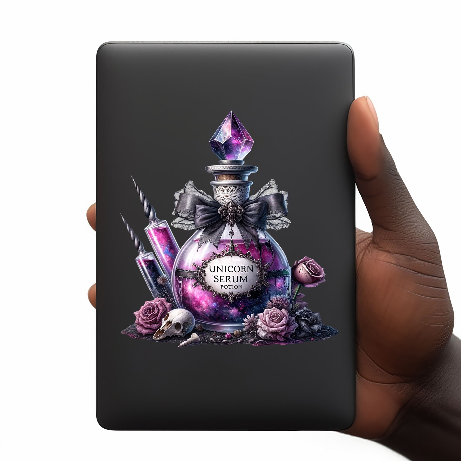Halloween Unicorn Serum Potion Bottle UV DTF Transparent Sticker / Decal