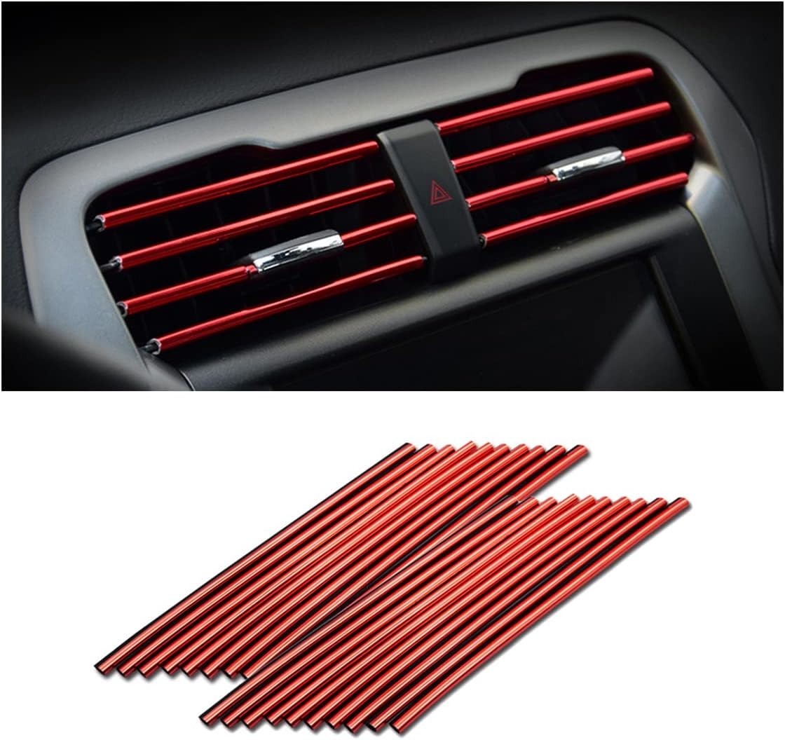 Car Air Vent Outlet Decoration Strips Set Waterproof Bendable Trim Interior A…