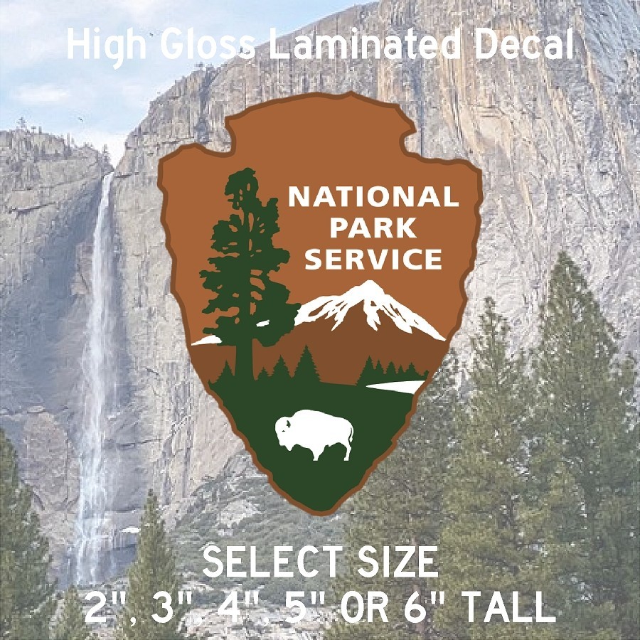 National Park Service High Gloss Laminated Stickers / Decals Choose Size 2-6"