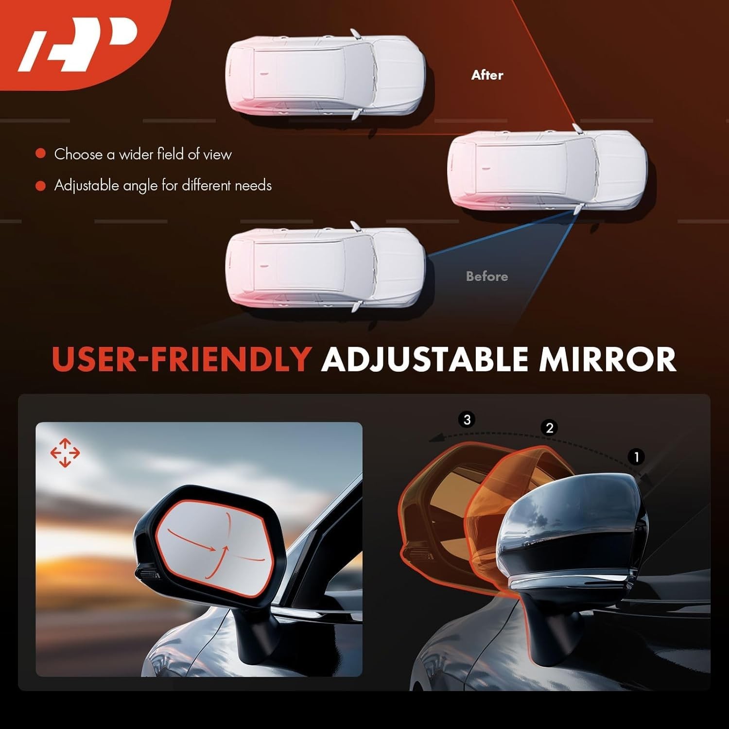 Right Passenger Side Power Door Mirror – Compatible with Toyota Corolla 2003 200