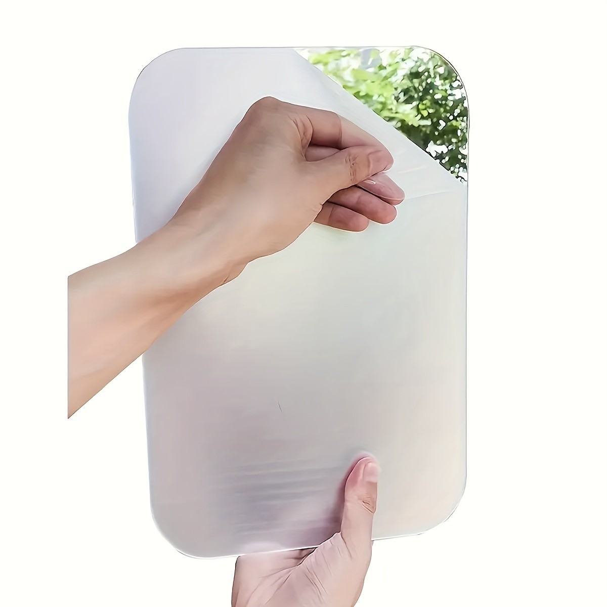 Removable Rectangle Mirror Tile Peel And Stick Living Room Dorm Hanging Decor