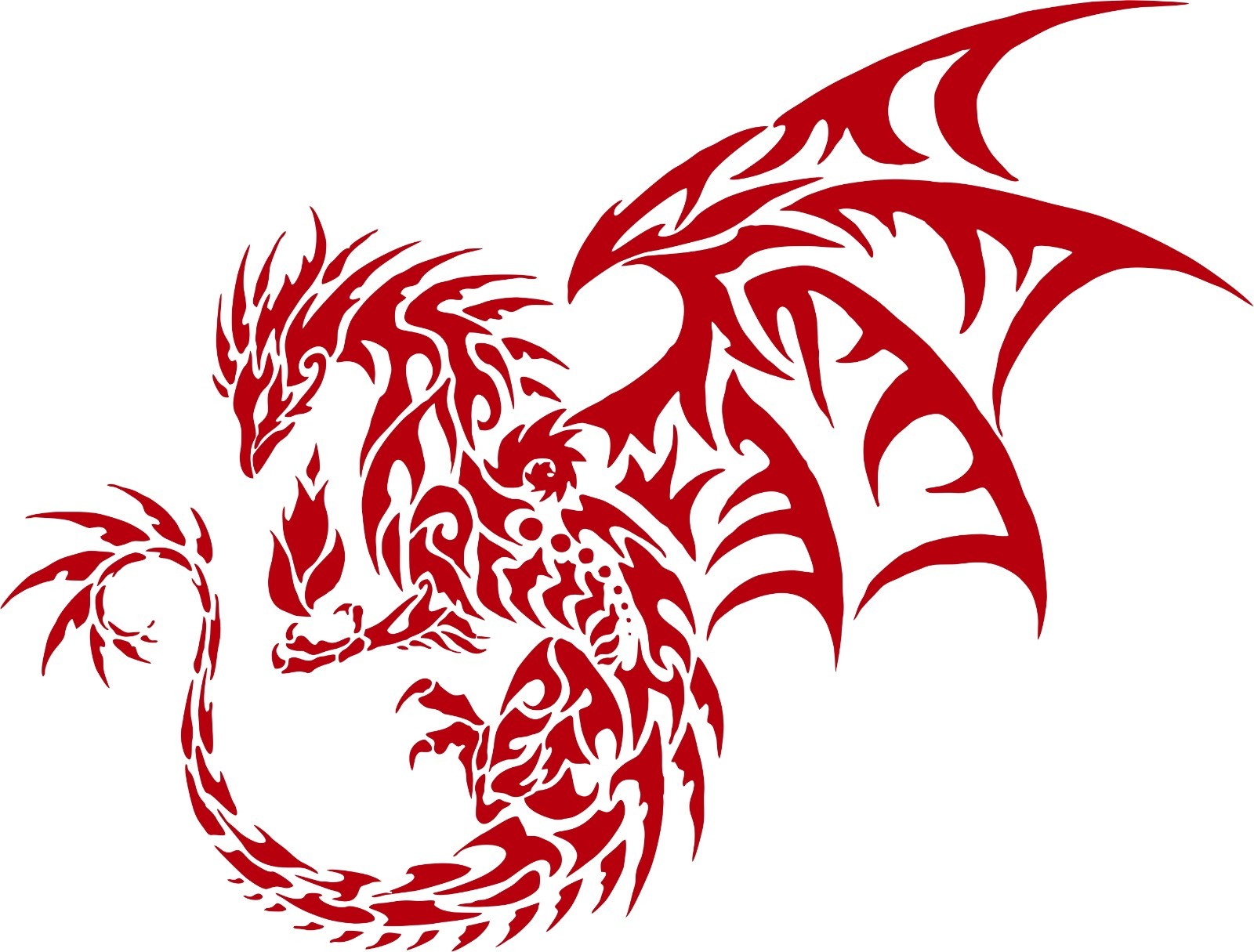 Dragon Tribal Mythical Creature Car Truck Window Laptop Vinyl Decal Sticker