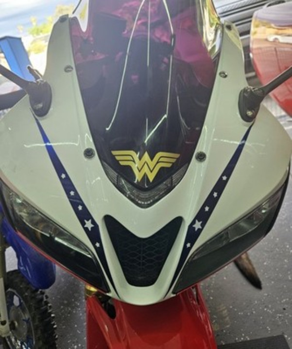 2 Pack gold wonder woman decal sticker diecut Superhero Vinyl Car Wall Laptop US