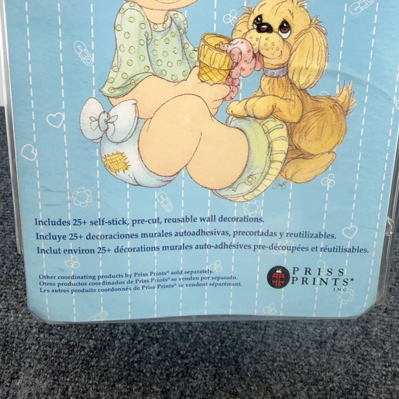 Precious Moments Priss Prints 40168 Vintage Baby Wall Decals 1999 Heart 25