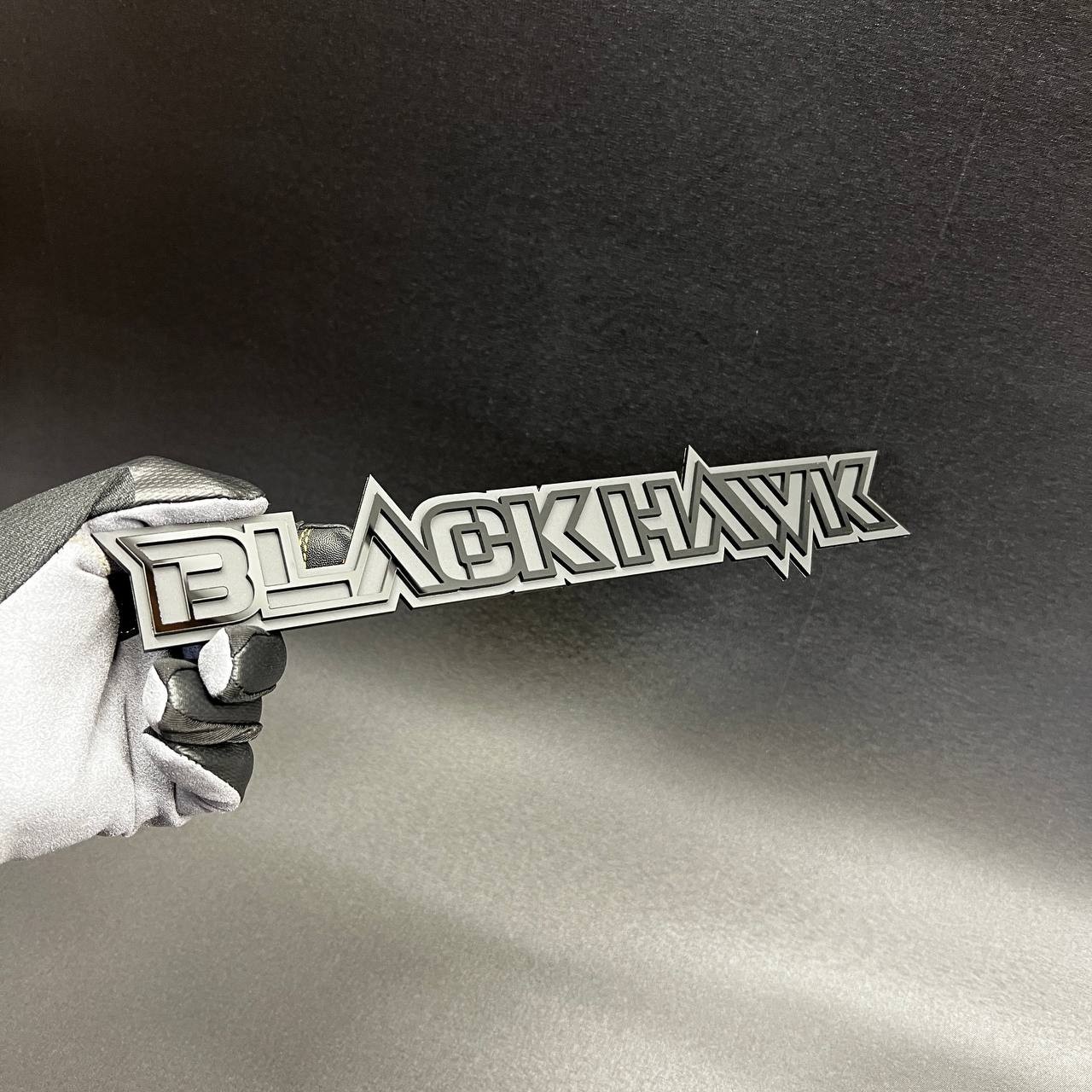 1PC BLACK HAWK Custom 3D Text Car Badge Fender Emblem Tailgate Toolbox Decal