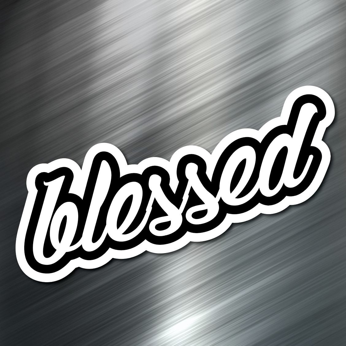 (1) Blessed car Sticker Auto Race Drift JDM Decal Euro Tuner Boost BMW NISSAN