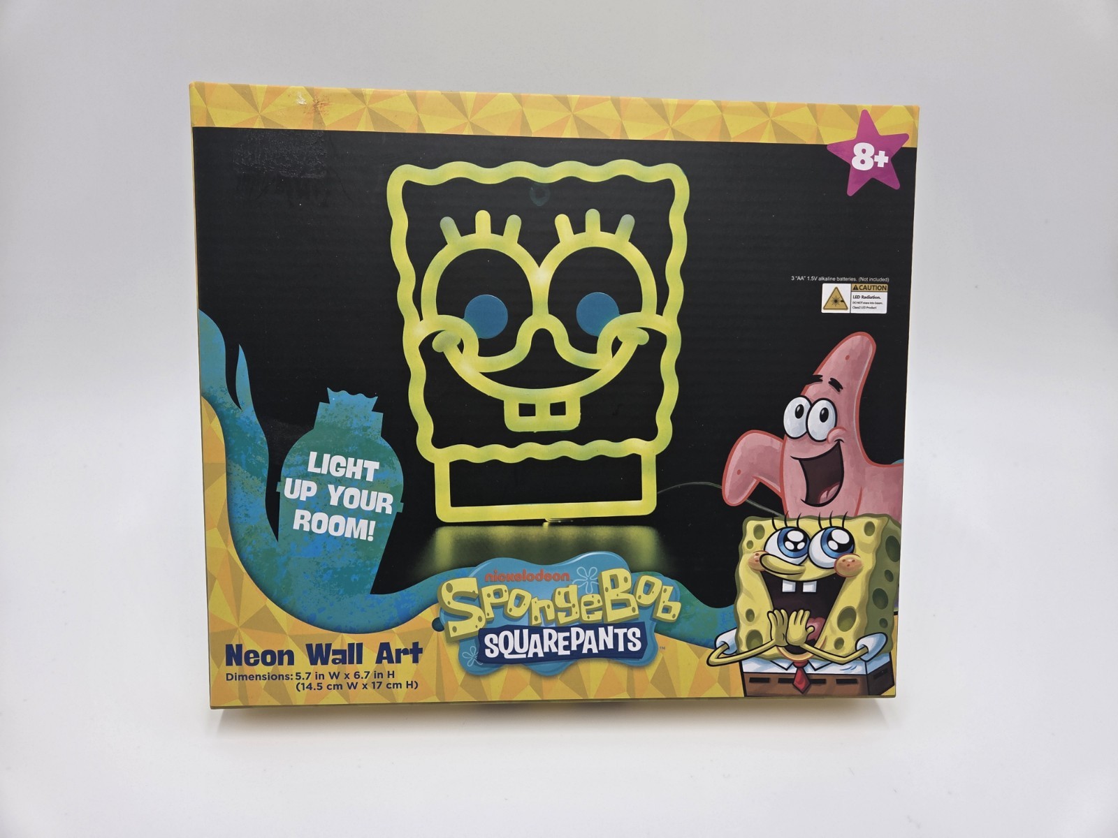 Set of 2 SpongeBob SquarePants and Patrick Neon Wall Art Nickelodeon (Brand New)