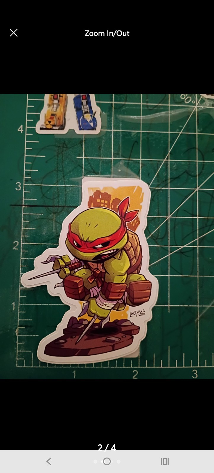 TMNT STICKER X VYNIL HIGH GLOSS DIECUT STICKER X 3X2 INCHES STICKER X RAPHAEL XX