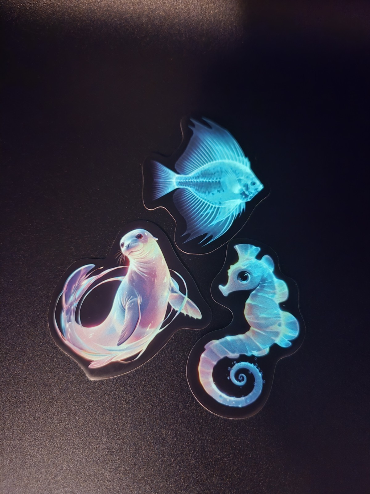 Ocean Themed Glow In The Dark Stickers! Vinyl Waterproof – Horsea & Seal, Fish