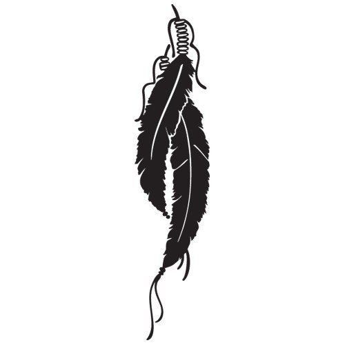 INDIAN FEATHER CHOPPER BIKE FENDER TANK CAR WINDOW VINYL DECAL STICKER (IN-01)
